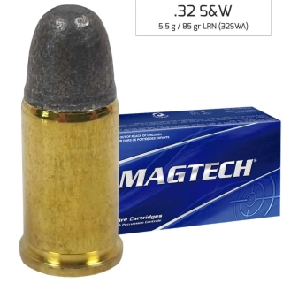 Náboje Magtech 32 S&W LRN 5,50 g, 85 gr (32SWA)