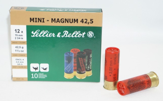 Náboj s&b 12x70 mini magnum 42,5g 3mm 