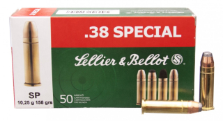Revolverové náboje 38 Special SP 10,25g., 50 ks, Sellier & Bellot