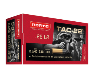 Náboj Norma 22 LR Tac-22 2,6 g